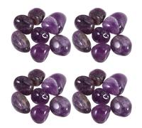VILLCASE Natural Purple Amethyst Tumbled Stones 2-3cm Irregular Polished Crystal Agate 300g Healing Gemstones for Meditation Garden Decor Fish Tank Vase Fillers