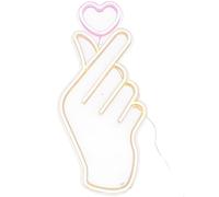 VILLCASE Neon Sign LED Wall Decor LED Neon Sign Acrylic Hand Gesture Pattern with Hanging Hole and Power Bank Compatibility Fun Personality Warm Cozy Energetic Bedroom Decor for Dorm Wall