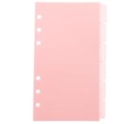 VILLCASE Notebook Index Dividers Suitable for Professional and Personal Settings Pp Divider Pages 6 Sheets Pink Easy to Organize and Access with Tabs A6 Size for Binders