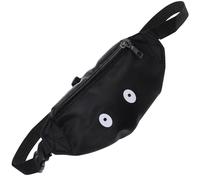 VILLCASE Novelty Kids Waist Bag Black Nylon Small Eyes Pattern Fanny Pack Compact Storage for Walking and Festivals, Funny Fashion Children's Hip Pack for Little Girls