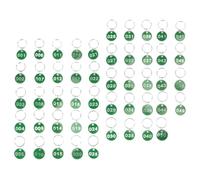 VILLCASE Numbered Key Tags Lightweight Sturdy 50pcs for Sauna Aluminium Alloy Storage Id Tags with Never Drop Words Feature and Swimming Pool for Home Use