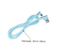 VILLCASE Nylon Braided USB Cable Dual Bend Design for Quick Charging Fast Data Transfer Compatible with Devices Flexible Wear Resistant Tpe Material Mint Green Color