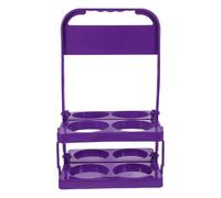 VILLCASE Oktoberfest Plastic Beer Carrier Basket with Handle, Foldable and Easy to Store Handheld Beer Bottle Carrier, Portable Drink Rack for Camping and Bar Use