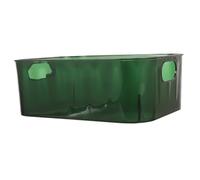 VILLCASE Organizer Container Storage Bin 12.6x8.3x5.1inch Green Pet Material Sturdy Cosmetic Organizer for Bathroom Shelf Desk