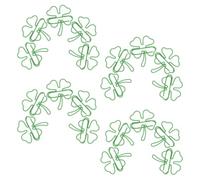 VILLCASE Paper Clip and Secure Grip Green 150pcs Four Leaf Clover Shaped Metal Bookmark with Smooth Surface, Lightweight Versatile Decorative for Journaling and Studying Office Supplies