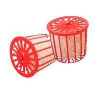 VILLCASE Parrot Nesting Basket with Jute Rope Bird Cage Nest Bowl for Pigeon and Canary Hanging Bird Nest for Cage Breeding and Hatching Red Set