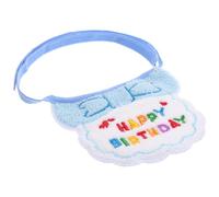 VILLCASE Pet Birthday Bib Reusable Washable Comfortable Dog Bib for Puppy Party Cute Embroidered for Cats