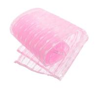 VILLCASE Pink Korean Nylon Exfoliating Body Scrub Washcloth Long Soft Back Scrubber Towel for Shower Bath and Skin Cleaning