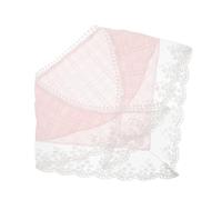 VILLCASE Pink Triangular Bandana Scarf for Women Summer Unique French Design Polyester Vintage Boho Headscarf Hair Accessory for Countryside Style