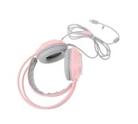 VILLCASE Pink Wired Over Ear Gaming Headset with Noise Reduction High Sensitivity Sound Surround Stereo for PC Laptop Durable Head Mounted Design for Audio