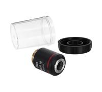 VILLCASE Plan Objective Lens 4x0.10 Na for Biological Microscope, Copper Material with Stable Performance and Precise Contrast Enhancement, for Histology and Lab Research