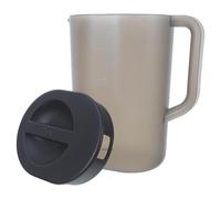 VILLCASE Plastic Drink Jug Suitable for Hot and Cold Beverages Large with Filter Lid and Scale, 2000ml Capacity, Stable Design for Daily Hydration and Table Use