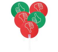 VILLCASE Plastic Thumbs Up Voting Paddles for Classroom Activities, Handheld Teacher Supplies for Quick Student Response and Interaction