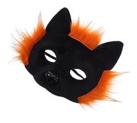 VILLCASE Plush Fox Half Face Mask for Women, Furry Brown and Cosplay Mask, Masquerade Costume Accessory for Halloween Carnival and Dance Party