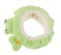 VILLCASE Plush Frog Spa Headband for Women, Elastic Design with Comfortable Fabric, Hair Accessory for Face Washing and Makeup, Soft and Cute Hairband for Daily Skincare Routine