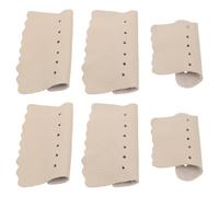 VILLCASE Pool Table Replacement Pockets 6Pcs Grey-White Leather Corner Guards and Liners for Billiard Table Maintenance and Game Room Use