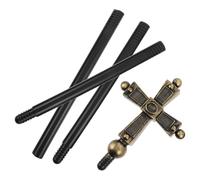 VILLCASE Pope Cross Scepter Prop 114Cm Silver Staff for Religious Role Play, Halloween Cosplay Accessory, Wizard and Priest Costume Decoration for Adults and