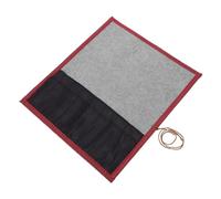 VILLCASE Portable Bamboo Pencil Bag Canvas Roll up Pen Case Calligraphy Brush Holder Watercolor Brush Organizer Art Tool Bag for Artists