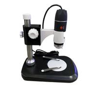 VILLCASE Portable Electron Microscope with LED Light USB Digital Magnifying Tool for Industrial Testing Circuit Board Inspection Antiques Textile Analysis and Educational Use Black Compact
