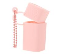 VILLCASE Portable Lipstick Storage Bag Silicone Case for Travel Outdoor Pink for Organizing Lipsticks and Cosmetics The Go