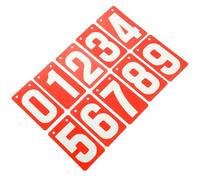 VILLCASE Portable Score Keeper 10pcs Pvc Flip Number Cards Visibility Multipurpose Red Scoreboard for Sports Competition and Tennis