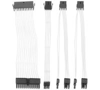 VILLCASE Power Module Cable Kit White for Atx Power Supply Extension Includes Connectors for PC Build