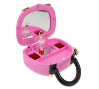 VILLCASE Princess Music Box with Handle for Ages Pink Musical Jewelry Organizer with Mirror and Spinning Ballerina Birthday and Bedroom Decor Jewelry Storage Box
