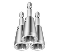 VILLCASE Professional Wire Twisting Tool Automatic Wire Connector 3pcs Silver Carbon Steel that Prevents Finger Injuries and Saves Time for Power Drill Attachment for Electrical Wiring