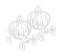 VILLCASE Pumpkin European Box Cart Candy Packaging 2pcs White and Iron Favour Display Storage Creative Style Decorative Wedding Party DIY Projects and Arts and Crafts