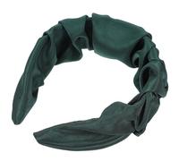 VILLCASE Pure Twisted Headband for Women and, Vintage Fabric Hair Hoop Braided Detail, Dark Green Striped Wrinkled Stylish Headdress for Daily Wear