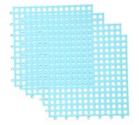 VILLCASE Rabbit Foot Mats 4pcs Plastic Wear Resistant Floor Pads | Small Pets, Bathroom Use and Living Room Floors, Portable, Easy to Clean, High Strength
