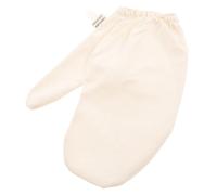 VILLCASE Raw Silk Massage Gloves, Ayurvedic Dry Massage Gloves, Beige, Elastic Wrist Band, Quick Drying, Reusable, for Home Spa and Travel, Men and Women