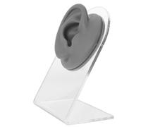 VILLCASE Realistic Silicone Left Ear Model with Stand for Piercing Practice and Jewelry Display Soft Flexible Body Part for Beginners and Professionals Training Aid for Beauty Schools