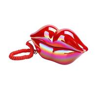 VILLCASE Red Lip Shaped Corded Telephone Desktop Landline Phone Creative Household Decor for Home Office