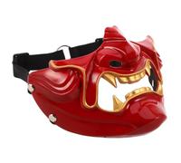 VILLCASE Red Samurai Half Face Resin Mask for Festival and Mask Party