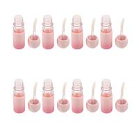 VILLCASE Refillable Lip Gloss Tubes Small Lipstick Bottles with Stylish Gradient Pink Design 8pcs 4.5ml Acrylic Travel-Friendly Containers, High Transparency for Daily Use