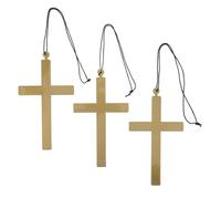 VILLCASE Religious Cross Necklace Plastic Material 3pcs with Elegant Clerical Design for Lasting Comfort and Quick Donning for Men Suitable for Church Services and Sermons