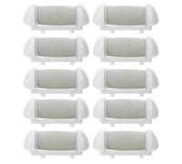 VILLCASE Replacement Foot File Roller Heads 10pcs Plastic Callus Removal Refills for Compatible with Electric Pedicure Devices Electric Foot Files