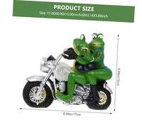 VILLCASE Resin Garden Frog Figurine Motorcycle Couple Ornament Decorative Adornment for Home Lawn Wedding