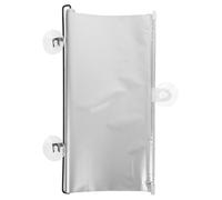 VILLCASE Retractable Suction Cup Blackout Shade for Windows, Easy No Drill Installation Roller Sunshade with Heat Blocking Titanium Silver Cloth, Stylish Modern Design for Car and Home Use