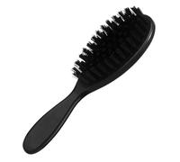 VILLCASE Retro Oil Head Beard Brush for Men with Supple Nylon Bristles and Ergonomic Abs Handle, Comfortable Grip Hair Styling Brush for Barber Shop and Shaving Use