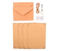 VILLCASE Retro Writing Paper with Envelopes Set, Thick and Smooth Writing Stationery Paper in Delicate Vintage Style, for Trade Fair or Award Ceremony Letters and Notes