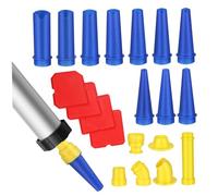 VILLCASE Reusable Caulking Nozzle Applicator Plastic Caulk Tips with Tear-Resistant Extension Nozzles for Window Door Sealant Easy Install Caulking Tool Kit for Multiple Sealing Tasks