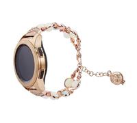 VILLCASE Rose Gold Agate Watch Strap for Watch Handmade Luminous Beaded Wristwatch Band Durable Comfortable Replacement Band for Casual and Formal Wear