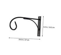 VILLCASE Rustic Iron Flowerpot Hook Wall Mount for Hanging Plants and Lanterns Space-Saving Vintage Plant Hanger Bracket for Balcony Garden Outdoor Wall Hook for Planters and Bird Feeders