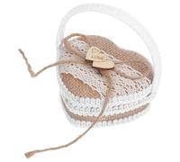 VILLCASE Rustic Jute Ring Box for Western Weddings Flower Girl Bearer
