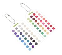 VILLCASE Seasonal Color Analysis Template Cards with Beaded Chain for Efficient Consultation 2pcs Acrylic Guide and Personal Colour Matching in Spring for Travel and Shopping
