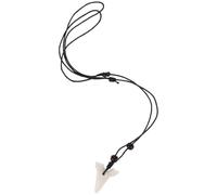 VILLCASE Shark Tooth Resin Necklace Cord for Men Beach Outfits | White Resin Pendant, Retro Exotic Style, Comfortable Skin-safe Wear, Easy Styling for Teen Fashion Buyers