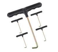 VILLCASE Shoe Lace Tightener Set with Ergonomic Design, Plastic and Iron Material 5pcs Handle and Finger Grooves for Convenient Shoelace Tightening for Ice Hockey and Figure Skates