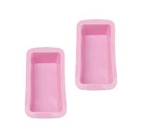 VILLCASE Silicone Baking Mold Silicone Loaf Pan 2pcs Easy to Clean and Use Rectangular Pink for Bread and Cake for Baking and Making Jelly at Home
